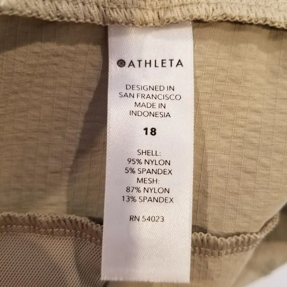 Athleta Women Trekkie‎ North Hiking shorts Sz 18 Beige Pull On Hiking Athletic